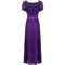 Late 1940s or 1950s Baroque Deep Purple Silk Chiffon Evening Dress