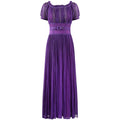 Late 1940s or 1950s Baroque Deep Purple Silk Chiffon Evening Dress