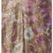 Late 1950's Green and Purple Floral Lame Cocktail Dress