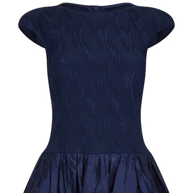 ARCHIVE - 1980s Louis Feraud Navy Silk Taffeta Dress
