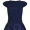 Louis Feraud 1980s or 1990s Navy Silk Taffeta Dress With Bow Embellishments