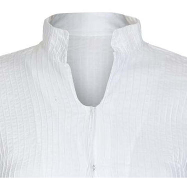 ARCHIVE - Mexicana 1970s White Cotton Pin-Tuck Blouse with Lace Bubble Sleeves