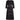 ARCHIVE - Mollie Parnis 1950s Black Dress with Pleated Ribbon Inserts