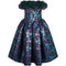 Nina Ricci 1990s Haute Couture Puff Skirt Party Dress with Ruffle Neckline