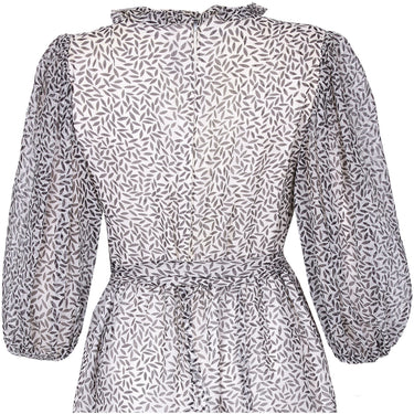 ARCHIVE: Norman Hartnell 1970s Couture Silk Crepe Monochrome Print Dress
