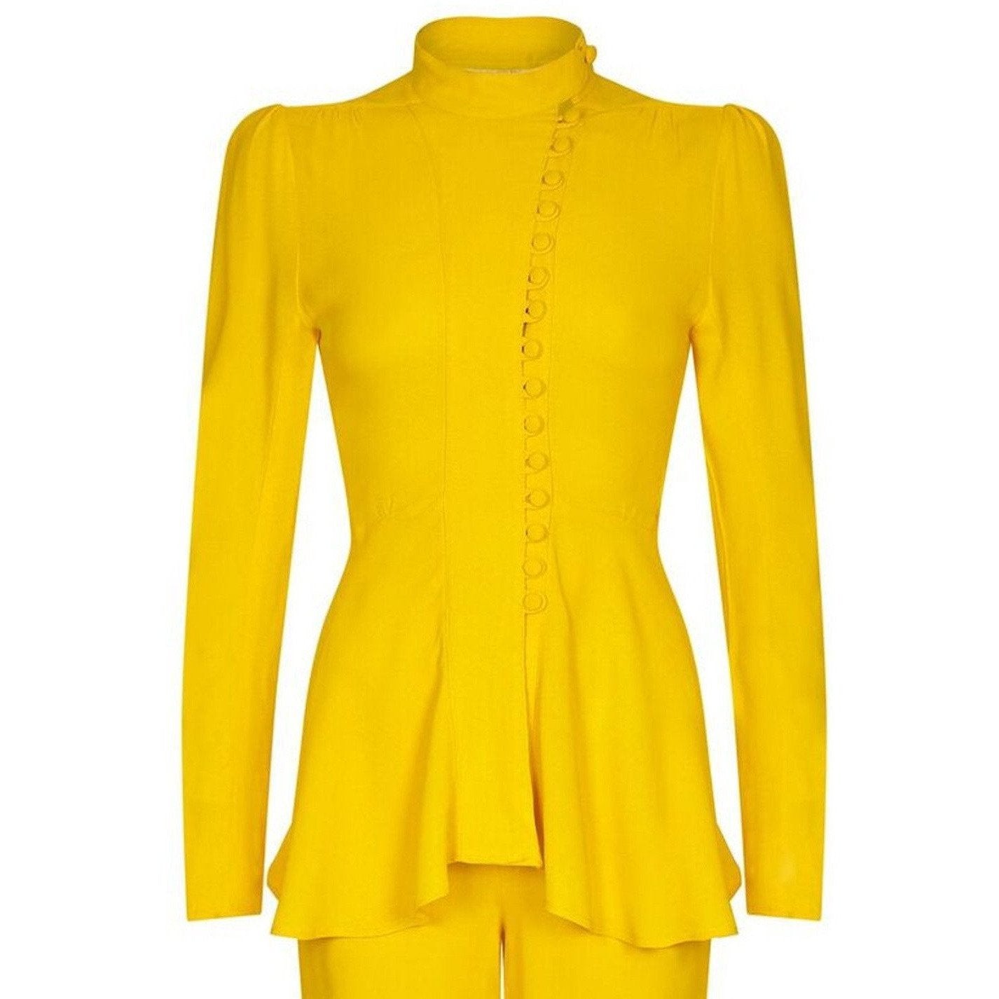 Ossie Clark For Radley 1970s Trouser Set In Canary Yellow