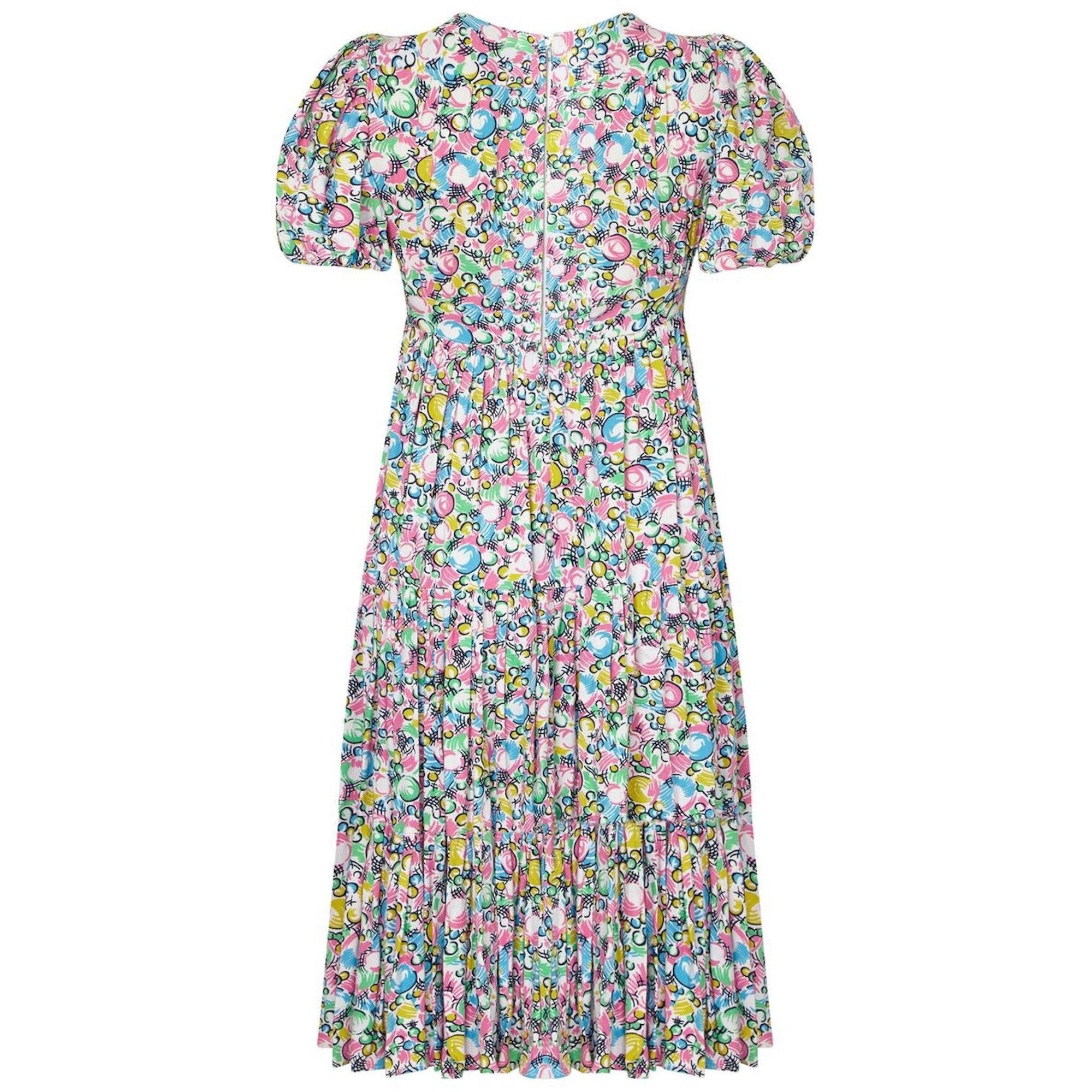 Ossie Clark for Radley Celia Birtwell Bubble Print Smock Dress circa 1969