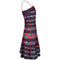 Paul Jonas 1960s Floral Print Dress with Black Stripes