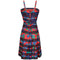 Paul Jonas 1960s Floral Print Dress with Black Stripes