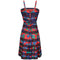 Paul Jonas 1960s Floral Print Dress with Black Stripes