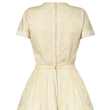 Pierre Balmain 1950s Haute Couture Cream Jacquard Two Piece Bridal Set
