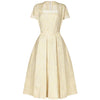 Pierre Balmain 1950s Haute Couture Cream Jacquard Two Piece Bridal Set