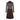 Pisanti 1970s Chocolate Brown Dress with Wide Lapel Detail and Lame Bodice