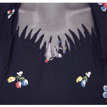 ARCHIVE - Rare 1940s Ballerina Novelty Print Rayon Tea Dress