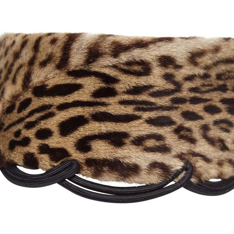 Rare early 1940s Ocelot Fur Pillbox Hat Previously Owned By Jolie Gabor