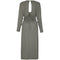 Roland Klein 1970s Studio 54 Grey Silk Jersey Dress