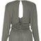 Roland Klein 1970s Studio 54 Grey Silk Jersey Dress