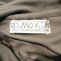 Roland Klein 1970s Studio 54 Grey Silk Jersey Dress