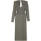 Roland Klein 1970s Studio 54 Grey Silk Jersey Dress