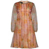 Simon Massey 1960s Organza Floral Print Dress