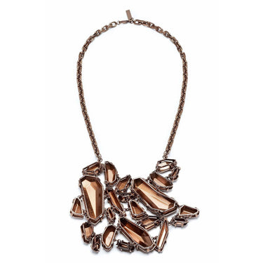 ARCHIVE - Statement Fall 2008 Burberry Chunky Bronze Metallic Necklace - Runway Look 36
