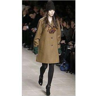 ARCHIVE - Statement Fall 2008 Burberry Chunky Bronze Metallic Necklace - Runway Look 36
