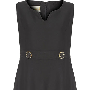 ARCHIVE - Stylish 1960s Bernard Freres Black A-line Mod Dress
