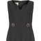 Stylish 1960s Bernard Freres Black A-line Mod Dress