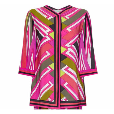 ARCHIVE - Emilio Pucci 1960s Geometric Print Silk Trouser Lounging Set