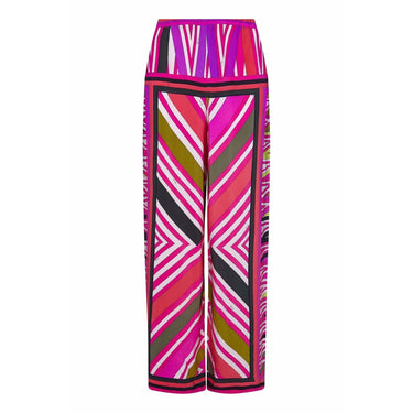 ARCHIVE - Emilio Pucci 1960s Geometric Print Silk Trouser Lounging Set
