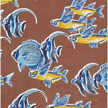 ARCHIVE - Teddy Tinling 1950s Cotton Set With Novelty Marine Fish Print