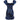 Ungaro 1980s Blue & Black Lame Cocktail Dress