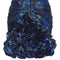 Ungaro 1980s Blue & Black Lame Cocktail Dress