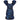 Ungaro 1980s Blue & Black Lame Cocktail Dress
