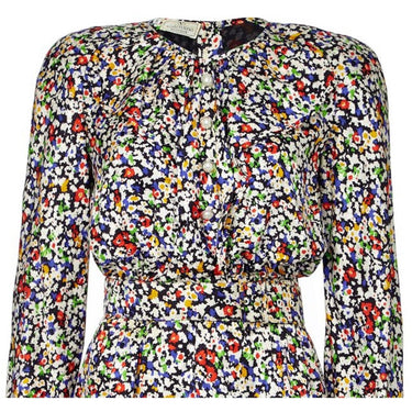 ARCHIVE - Valentino 1980s Floral Print Silk Shift Dress