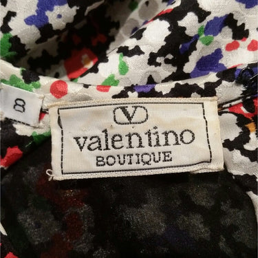 ARCHIVE - Valentino 1980s Floral Print Silk Shift Dress