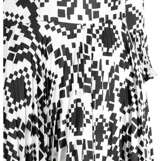 Veronica at Rembrandt Vintage 1960s Geometric Print Monochrome Dress