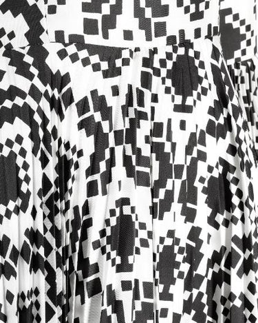 Veronica at Rembrandt Vintage 1960s Geometric Print Monochrome Dress
