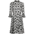 Veronica at Rembrandt Vintage 1960s Geometric Print Monochrome Dress