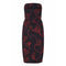 Victor Edelstein Couture 1980s Black and Red Printed Dress and Jacket Set