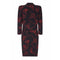 Victor Edelstein Couture 1980s Black and Red Printed Dress and Jacket Set