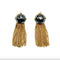ARCHIVE - 1950s Christian Dior Gold and Black Crystal Earrings