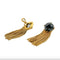 ARCHIVE - 1950s Christian Dior Gold and Black Crystal Earrings