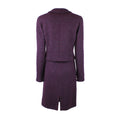 ARCHIVE - 2000s Chanel Purple Boucle Wool Skirt Suit