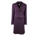 ARCHIVE - 2000s Chanel Purple Boucle Wool Skirt Suit
