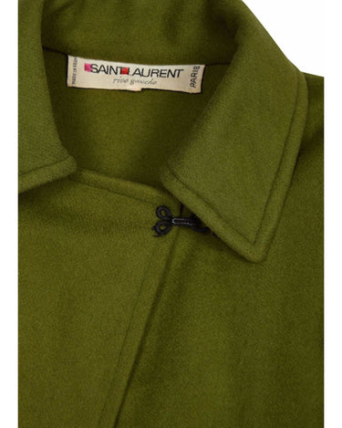 Yves Saint Laurent 1976-79 Russian Collection Moss Green Wool Cape