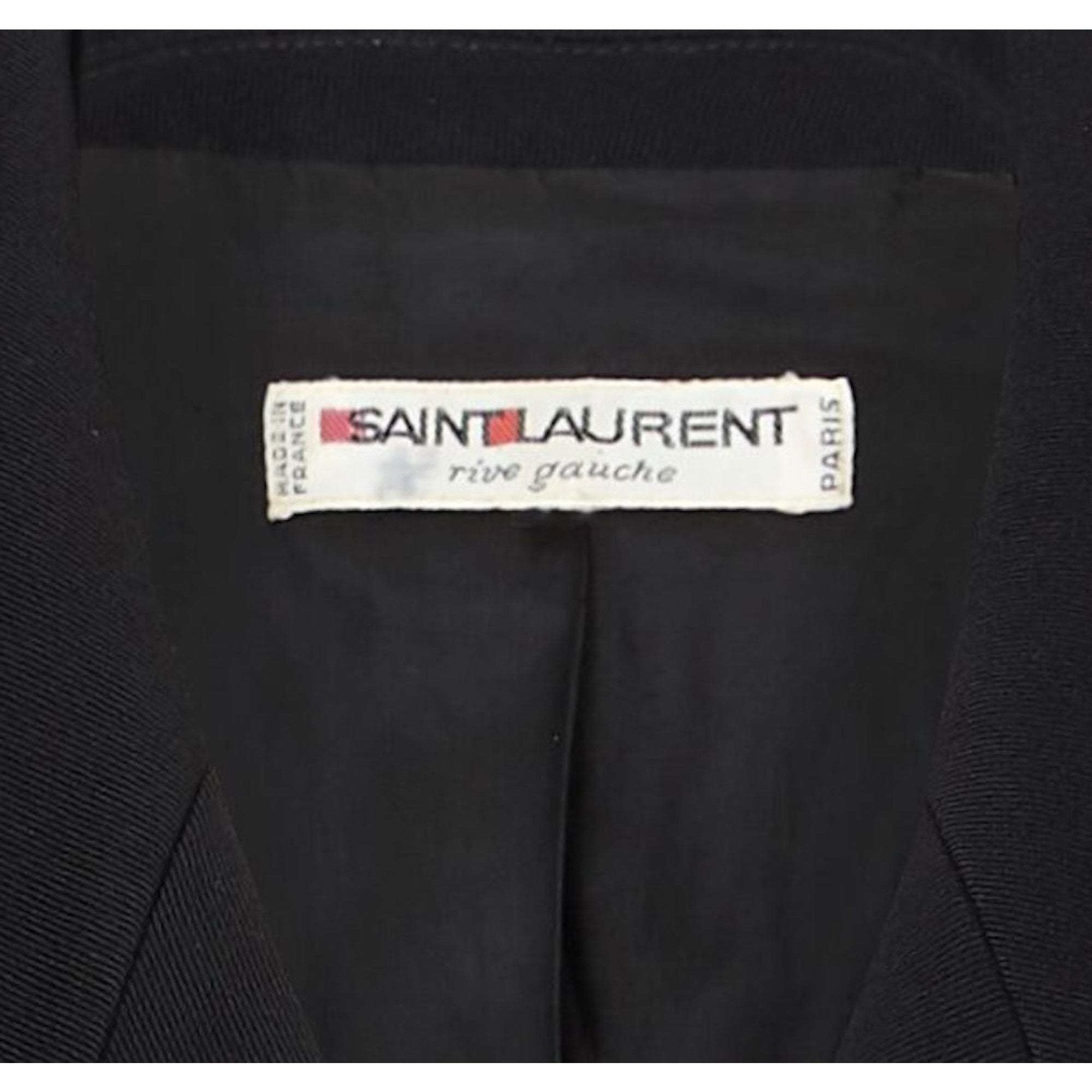 Yves Saint Laurent Early 1990s Black Double Breasted Short Jacket